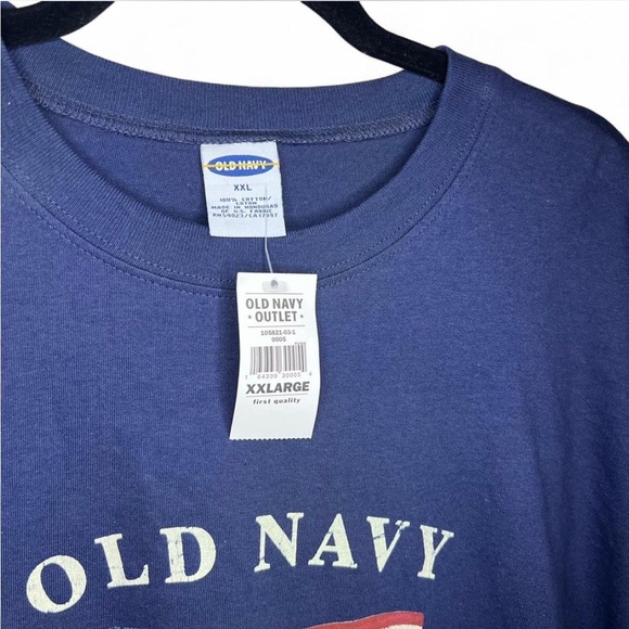 Vintage 2001 Old Navy Flag T-Shirt XXL NWT Deadstock USA Graphic Tee - Picture 3 of 4